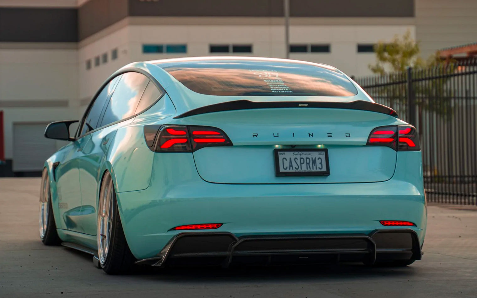 ADRO - Premium Prepreg V2 Carbon Fiber Rear Diffuser - Tesla Model 3