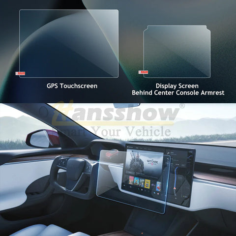Hansshow - Tempered Glass Screen Protector - Tesla Model S/Model X