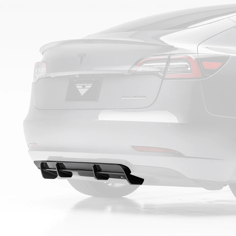 Vorsteiner - Volta Carbon Fiber Aero Rear Diffuser - Tesla Model 3 ...