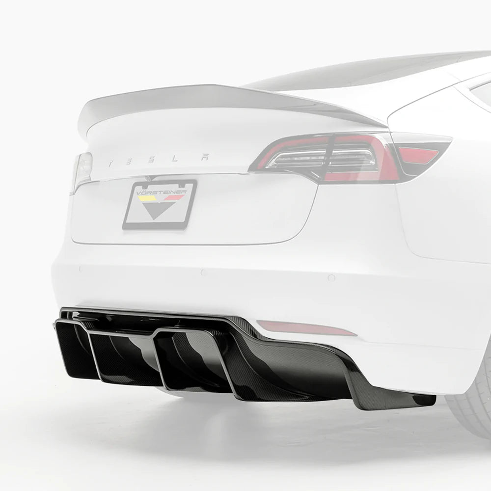Vorsteiner - Volta Carbon Fiber Aero Rear Diffuser [Track Edition] - Tesla Model 3