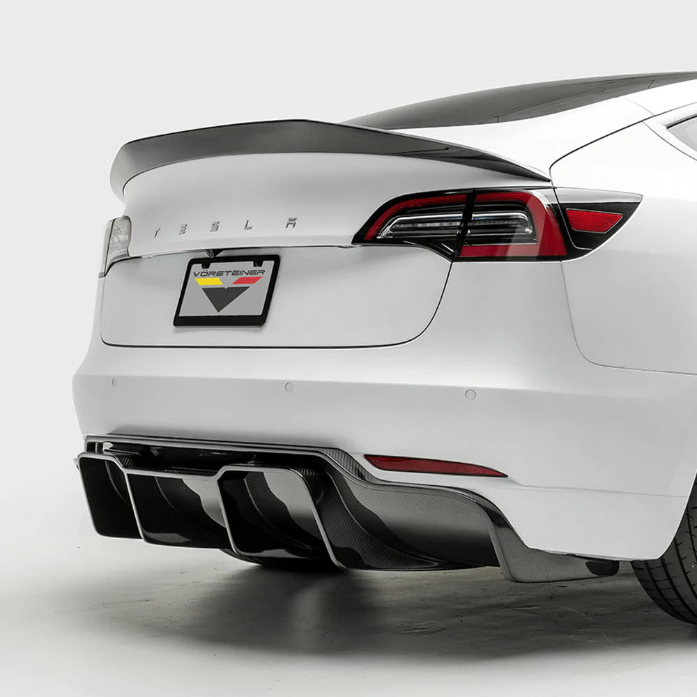 Vorsteiner - Volta Carbon Fiber Aero Rear Diffuser [Track Edition] - Tesla Model 3