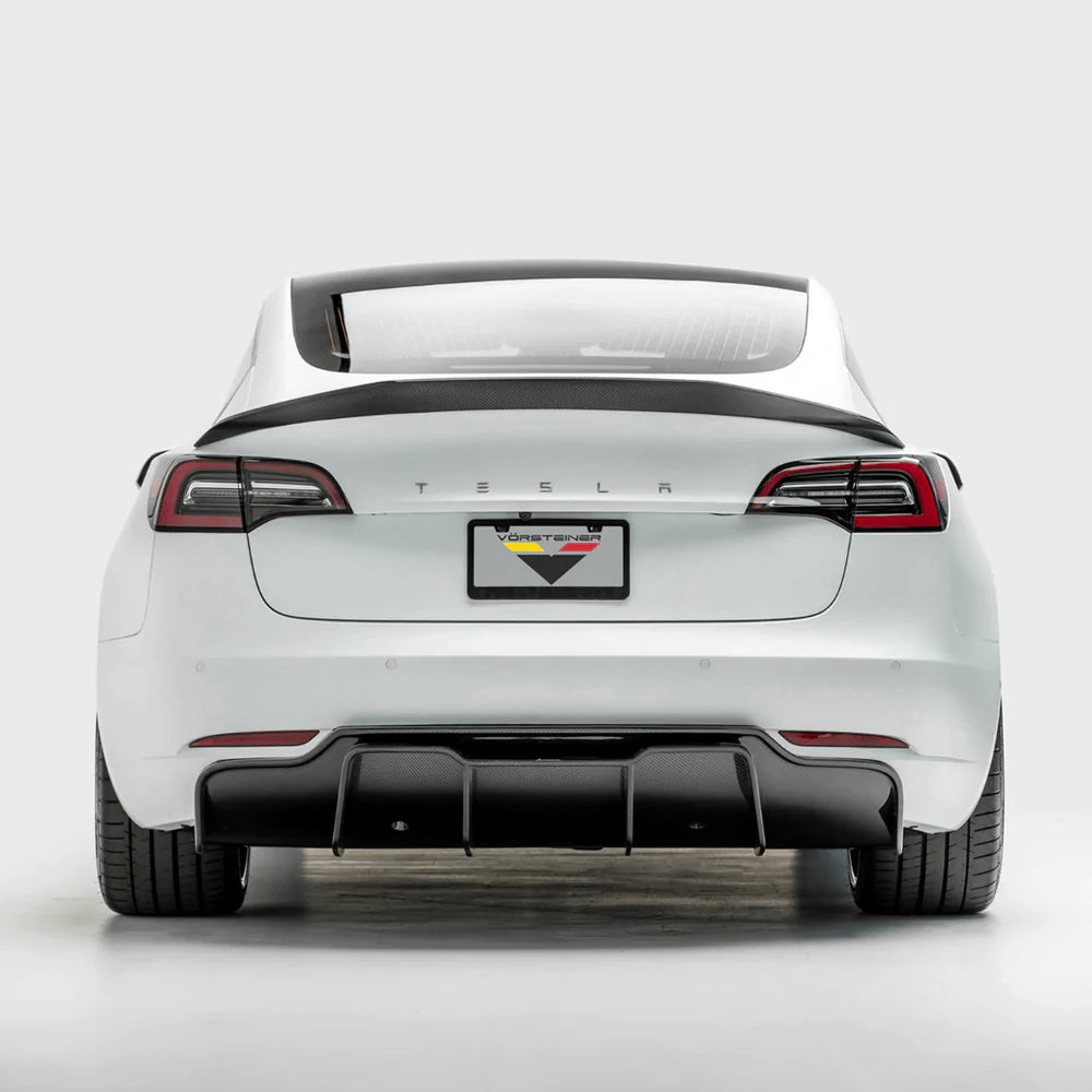 Vorsteiner - Volta Carbon Fiber Aero Rear Diffuser [Track Edition] - Tesla Model 3