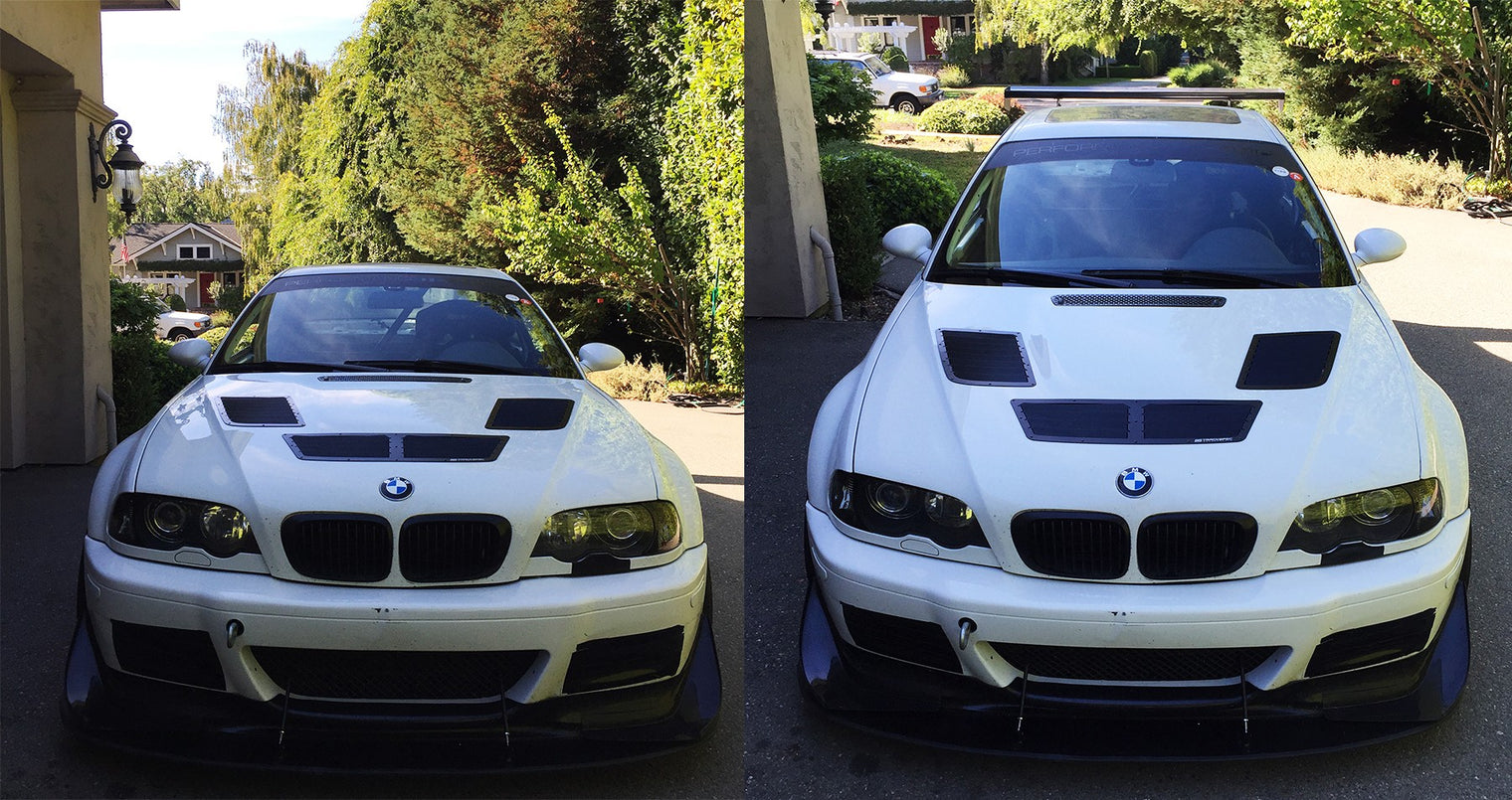 Trackspec - Racing Hood Center Louvers - BMW E46 M3