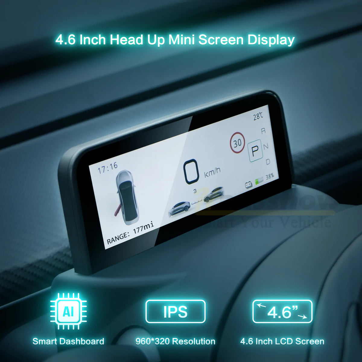 Linux System Mini LCD Dashboard For Tesla Model 3/Y 2017-2022 Smart Di –  KSPIVauto