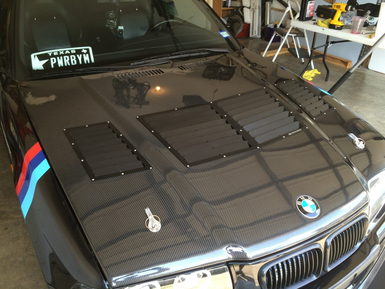 Trackspec - Racing Hood Center Louvers - BMW E36 M3