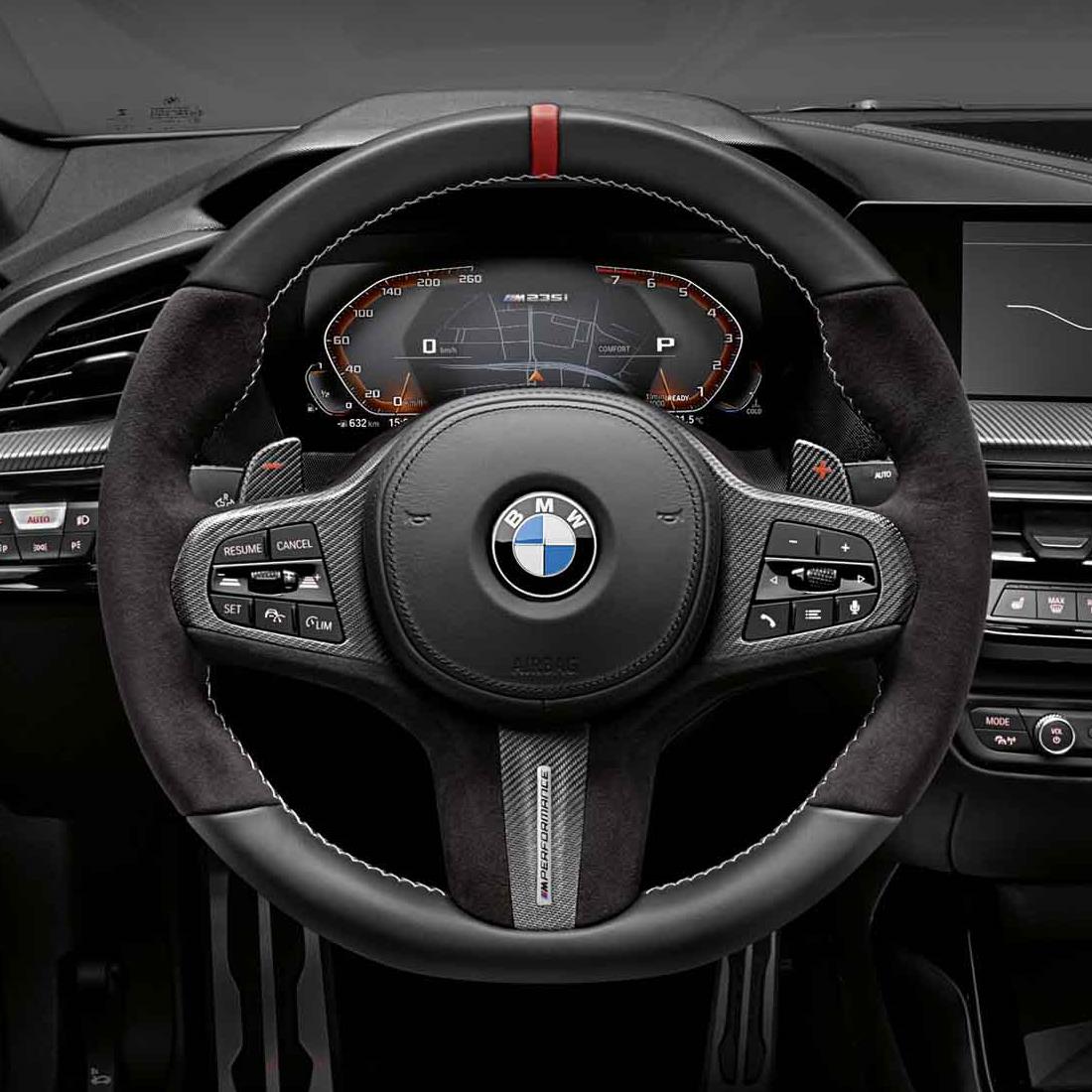 Genuine BMW - M Performance Steering Wheel Trim (Carbon Fiber/Leather)  - BMW G8X M2/M3/M4